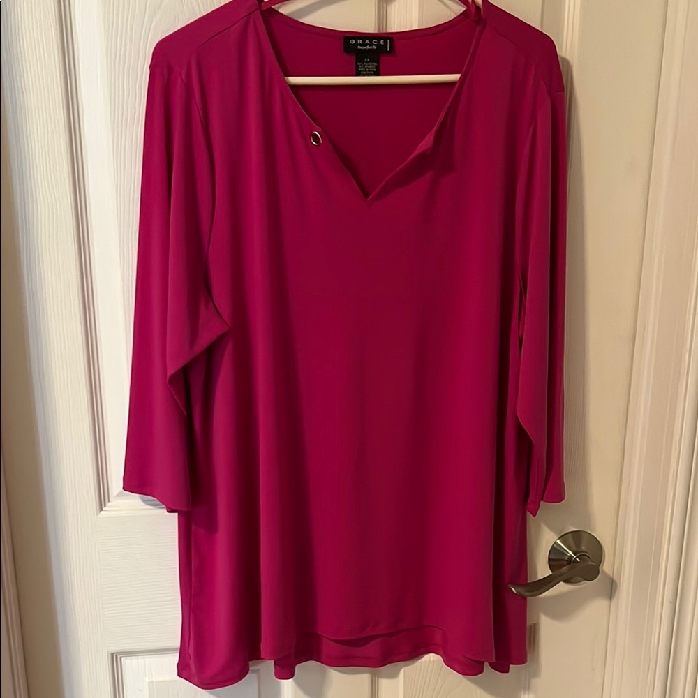 Grace Women's Pink Top. Size 2X.